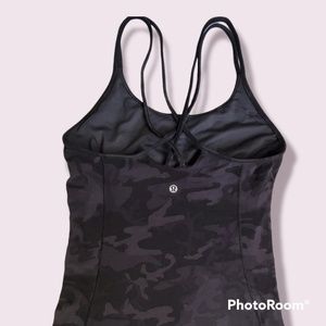 Lululemon Camo Tank 4 Straps Top Black Small